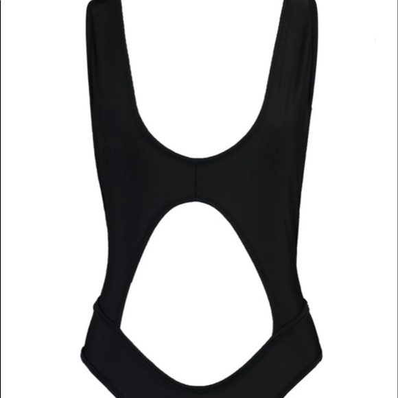 Black Extreme Cut Out Swimsuit - Picture 3 of 4